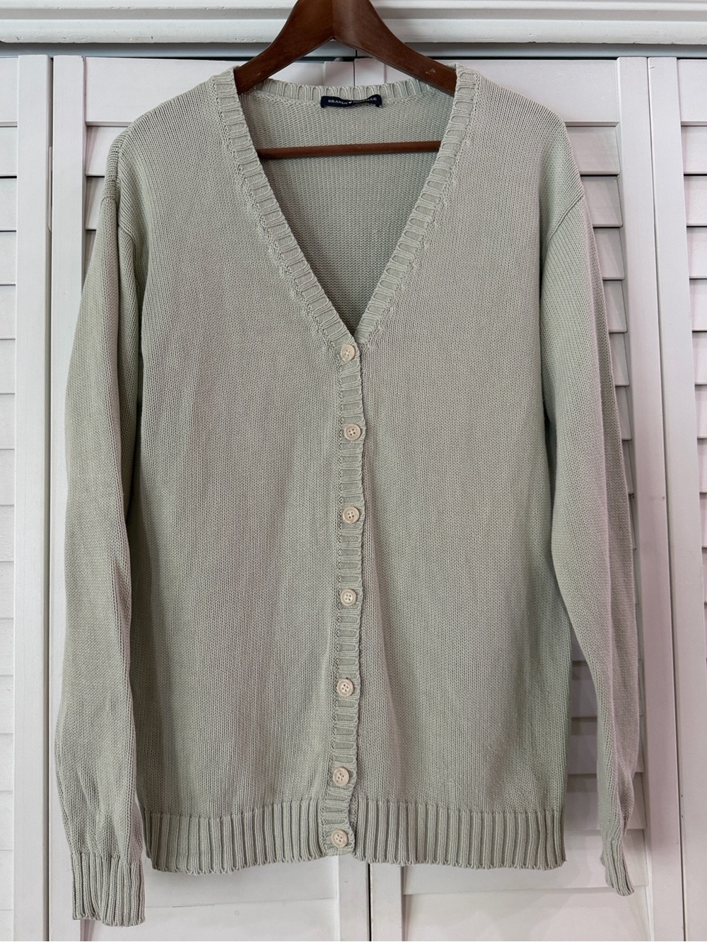 Brandy Melville Light Green Button Front Cardigan